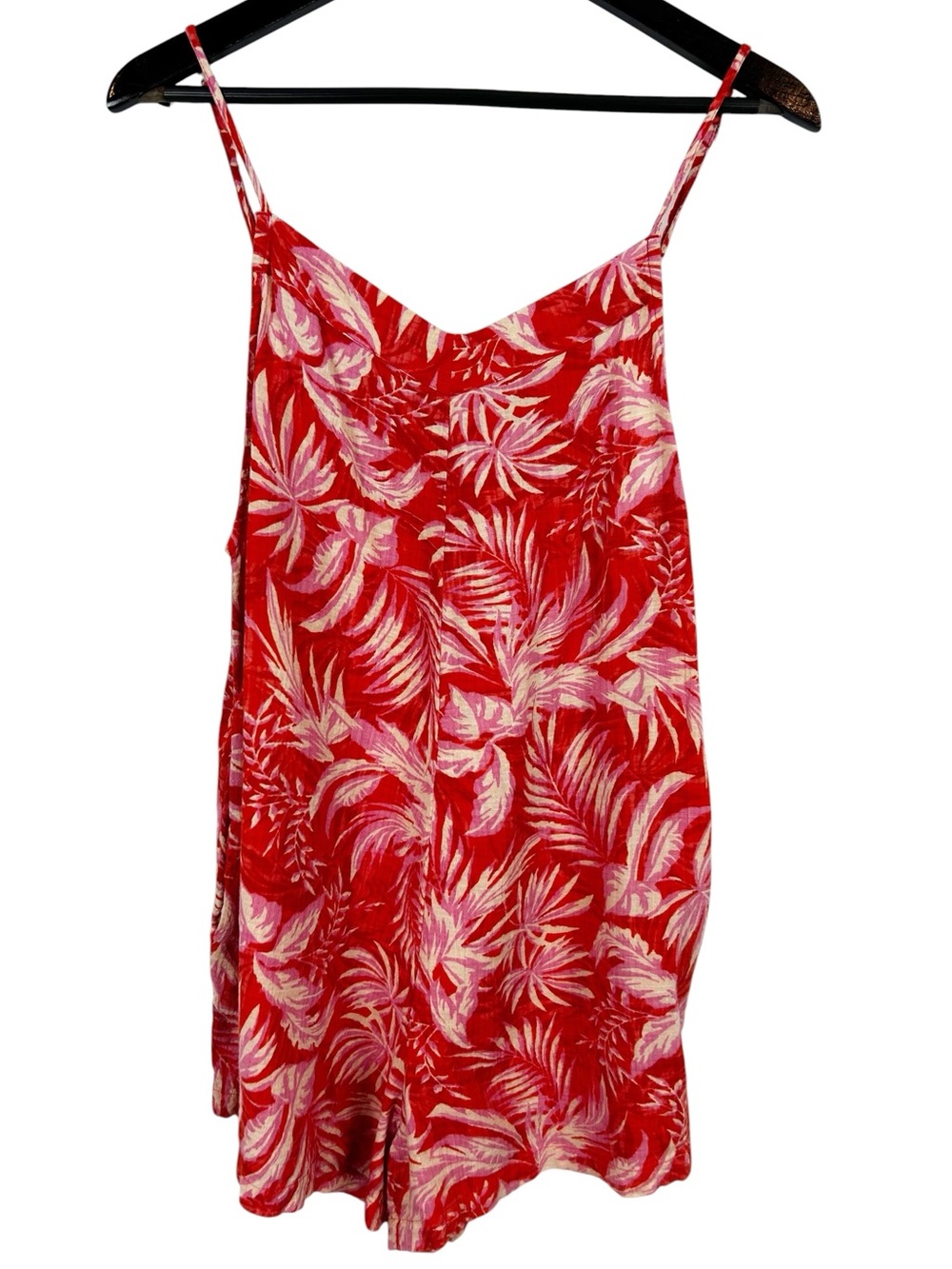 RipCurl Pink Palm Tree Printed Romper Size Medium